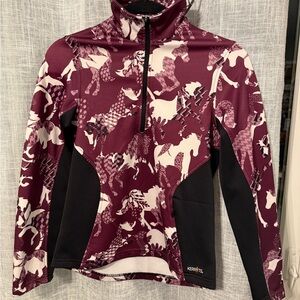 Kerrits Burgundy and Black Equestrian Pullover